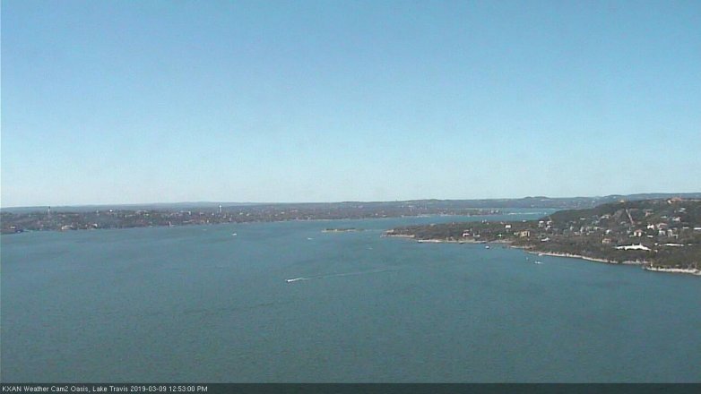 Lake Travis webcam, March 9, 2019 11:55 AM CT
