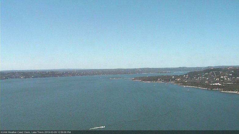 Lake Travis webcam, March 9, 2019 12:00 PM CT