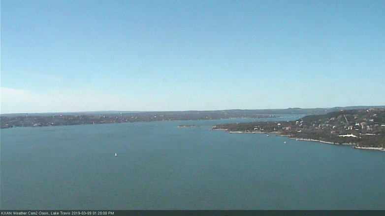 Lake Travis webcam, March 9, 2019 12:30 PM CT