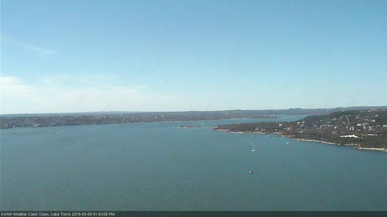 Lake Travis webcam, March 9, 2019 12:45 PM CT