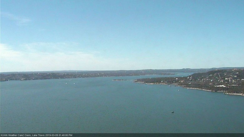 Lake Travis webcam, March 9, 2019 12:50 PM CT