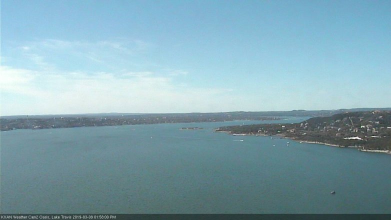 Lake Travis webcam, March 9, 2019 1:00 PM CT