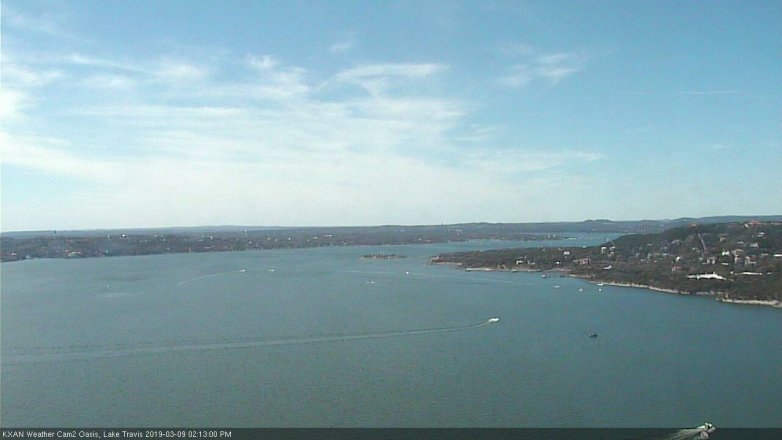 Lake Travis webcam, March 9, 2019 1:15 PM CT