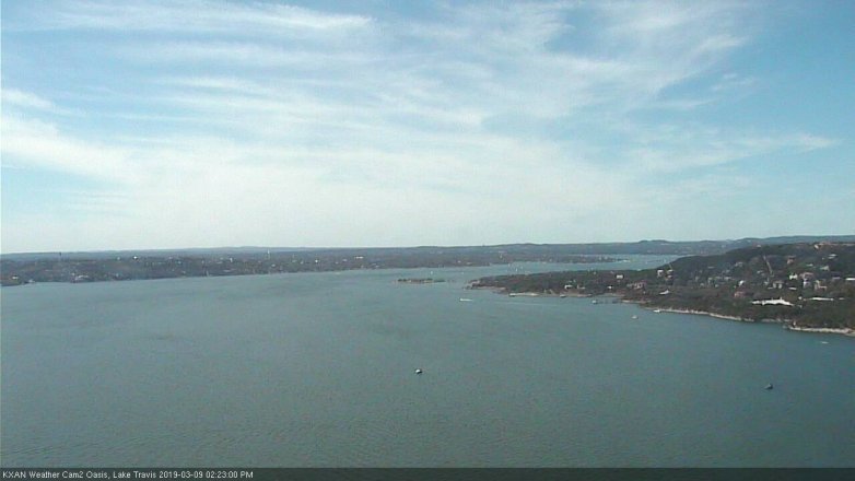Lake Travis webcam, March 9, 2019 1:25 PM CT