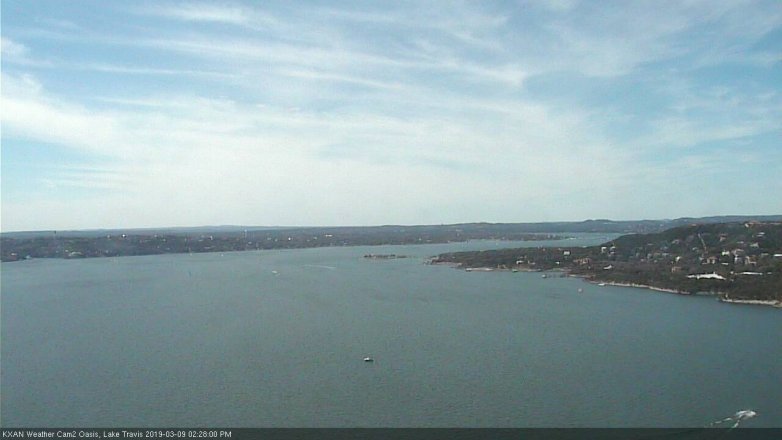 Lake Travis webcam, March 9, 2019 1:30 PM CT