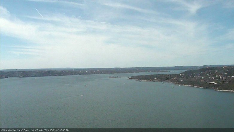 Lake Travis webcam, March 9, 2019 1:35 PM CT