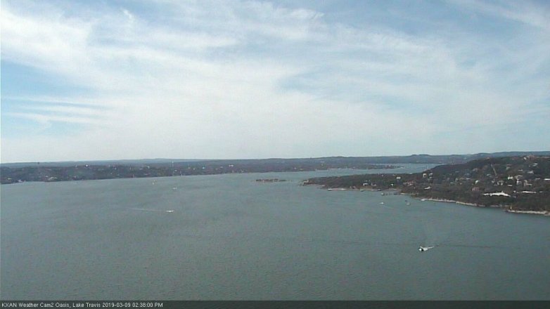 Lake Travis webcam, March 9, 2019 1:40 PM CT