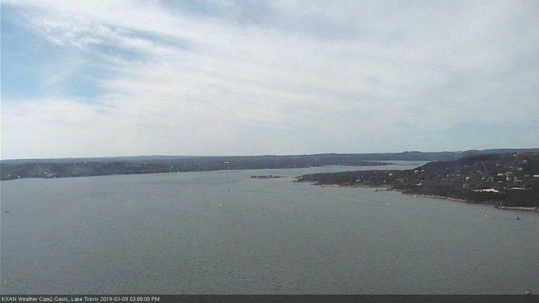 Lake Travis webcam, March 9, 2019 2:10 PM CT