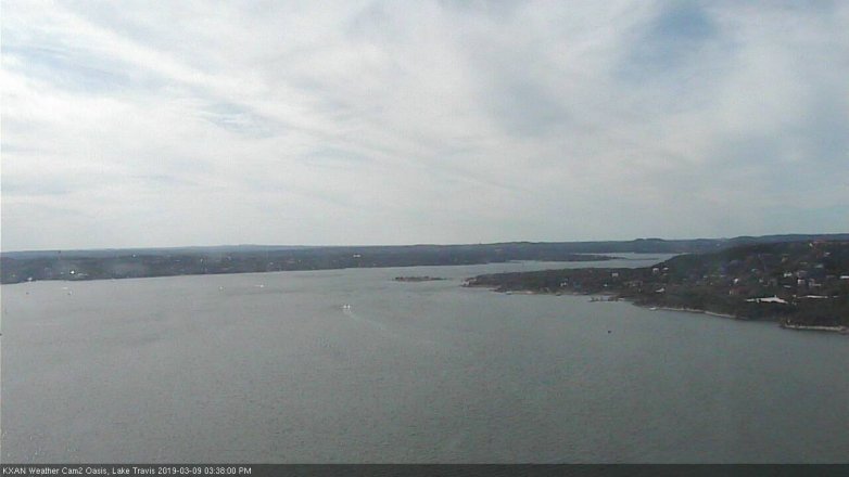 Lake Travis webcam, March 9, 2019 2:40 PM CT