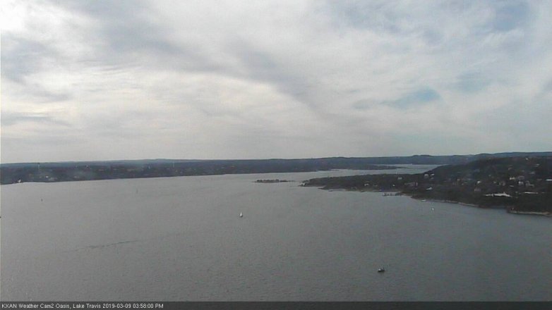 Lake Travis webcam, March 9, 2019 3:00 PM CT