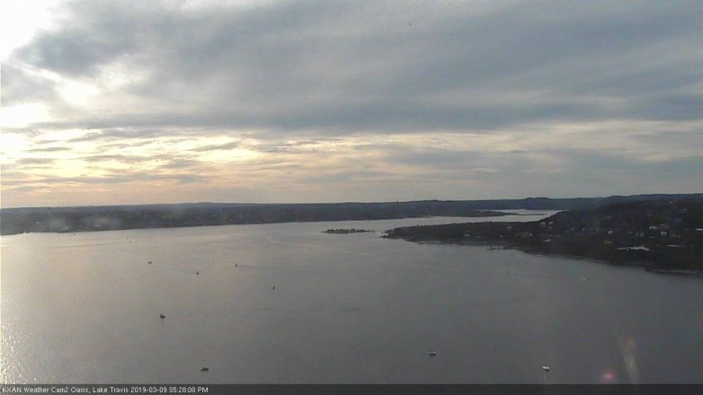 Lake Travis webcam, March 9, 2019 4:30 PM CT