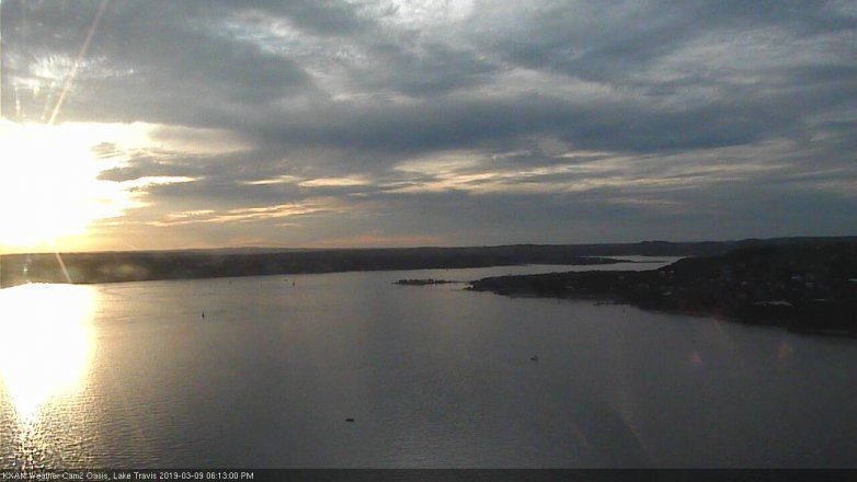 Lake Travis webcam, March 9, 2019 5:15 PM CT
