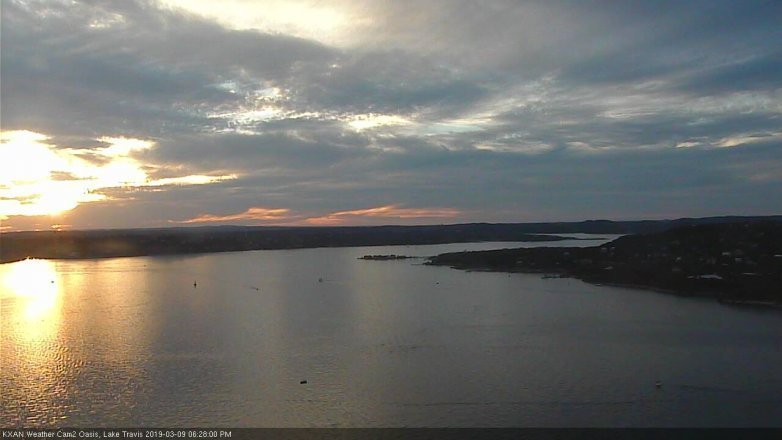 Lake Travis webcam, March 9, 2019 5:30 PM CT