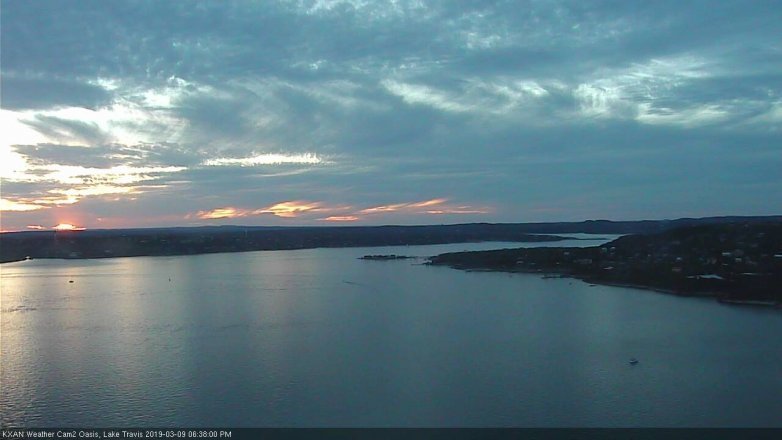 Lake Travis webcam, March 9, 2019 5:40 PM CT