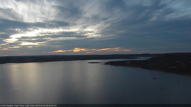 Lake Travis webcam, March 9, 2019 5:50 PM CT