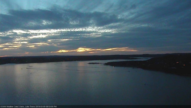 Lake Travis webcam, March 9, 2019 5:55 PM CT