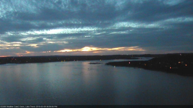 Lake Travis webcam, March 9, 2019 6:00 PM CT