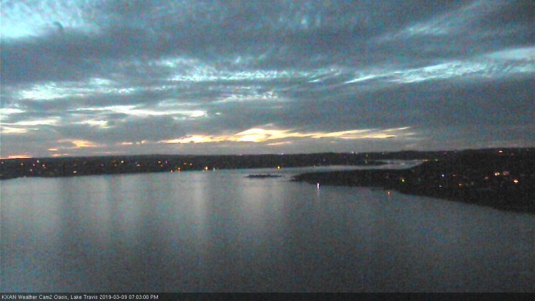 Lake Travis webcam, March 9, 2019 6:05 PM CT