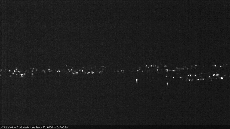 Lake Travis webcam, March 9, 2019 6:45 PM CT