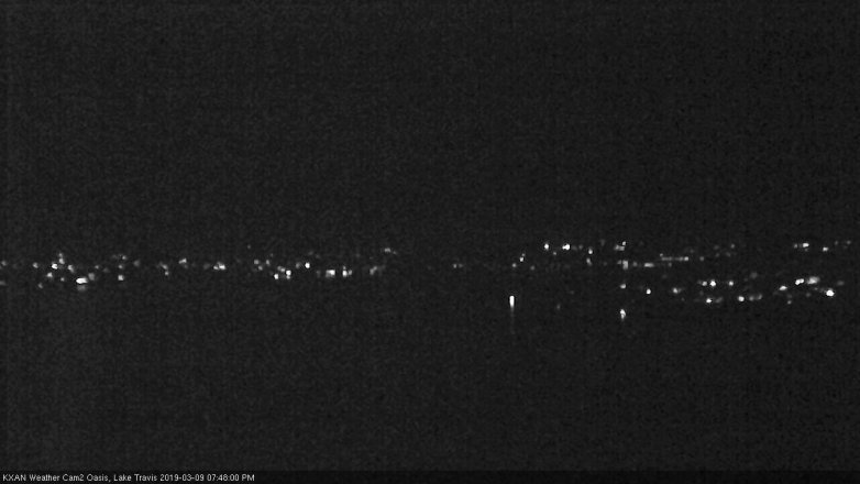 Lake Travis webcam, March 9, 2019 6:50 PM CT