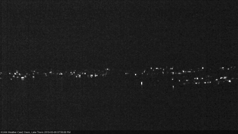 Lake Travis webcam, March 9, 2019 7:00 PM CT