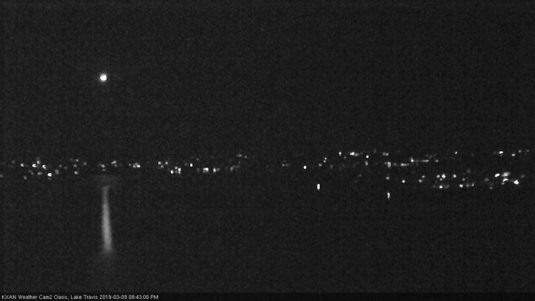 Lake Travis webcam, March 9, 2019 7:45 PM CT