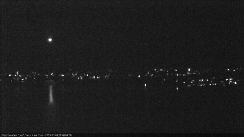Lake Travis webcam, March 9, 2019 7:50 PM CT