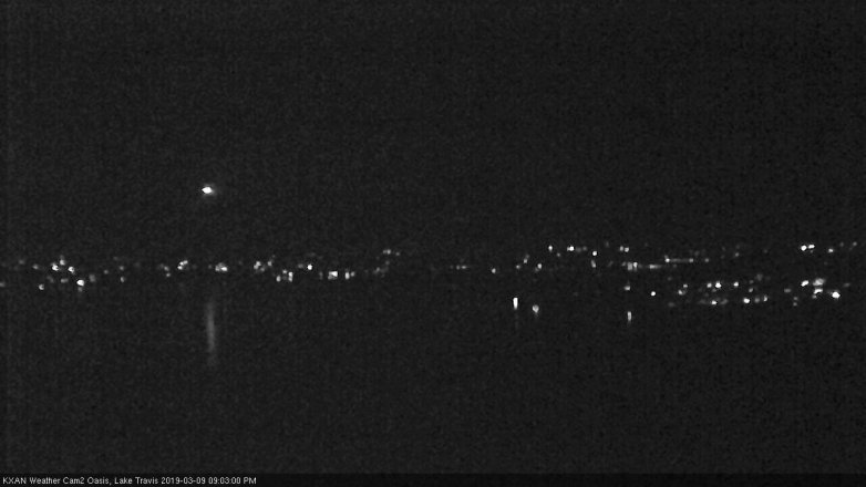Lake Travis webcam, March 9, 2019 8:05 PM CT