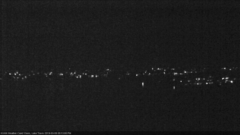 Lake Travis webcam, March 9, 2019 8:15 PM CT