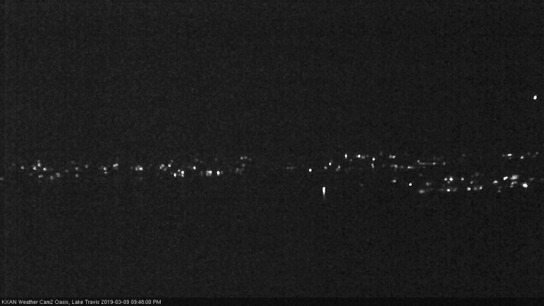 Lake Travis webcam, March 9, 2019 8:50 PM CT