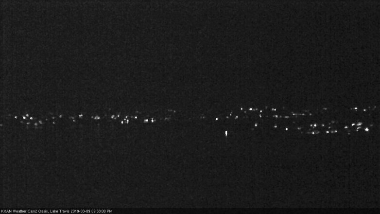 Lake Travis webcam, March 9, 2019 9:00 PM CT