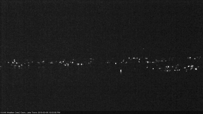 Lake Travis webcam, March 9, 2019 9:05 PM CT