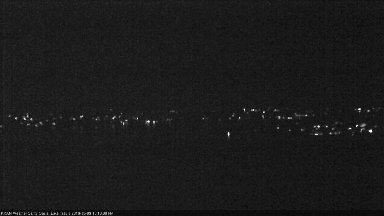 Lake Travis webcam, March 9, 2019 9:20 PM CT