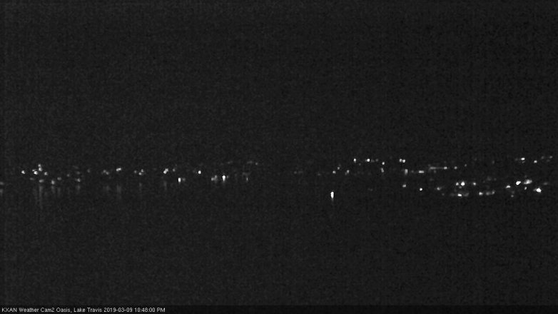 Lake Travis webcam, March 9, 2019 9:50 PM CT