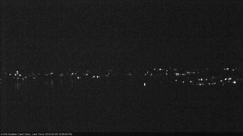 Lake Travis webcam, March 9, 2019 10:00 PM CT