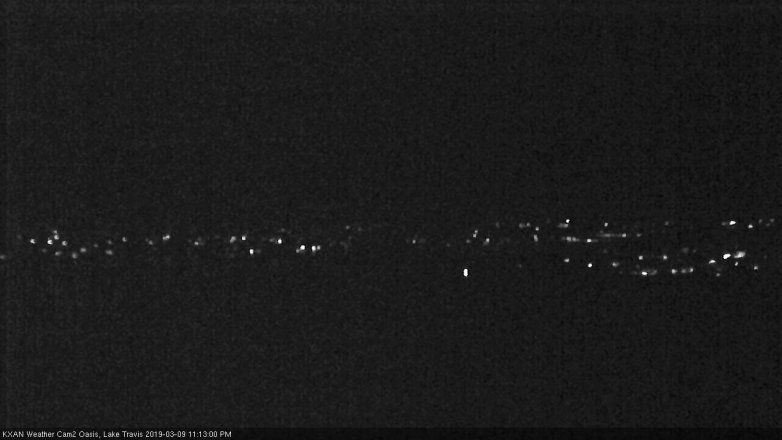 Lake Travis webcam, March 9, 2019 10:15 PM CT