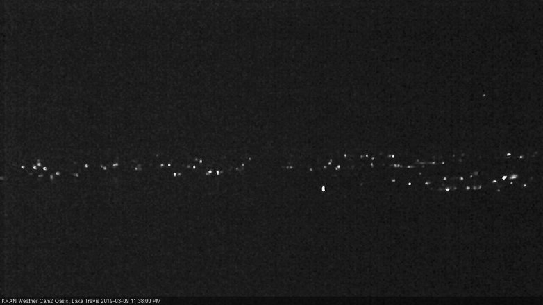 Lake Travis webcam, March 9, 2019 10:40 PM CT
