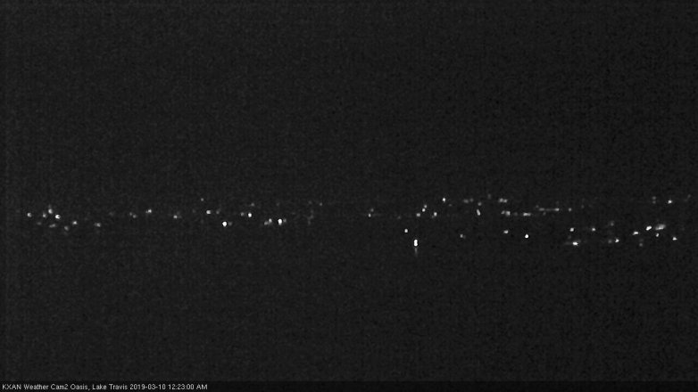 Lake Travis webcam, March 9, 2019 11:25 PM CT