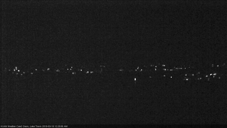Lake Travis webcam, March 9, 2019 11:30 PM CT