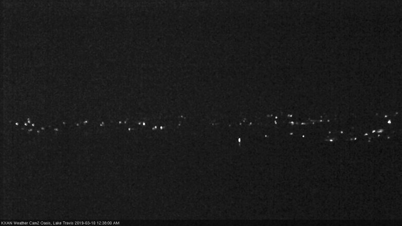 Lake Travis webcam, March 9, 2019 11:40 PM CT