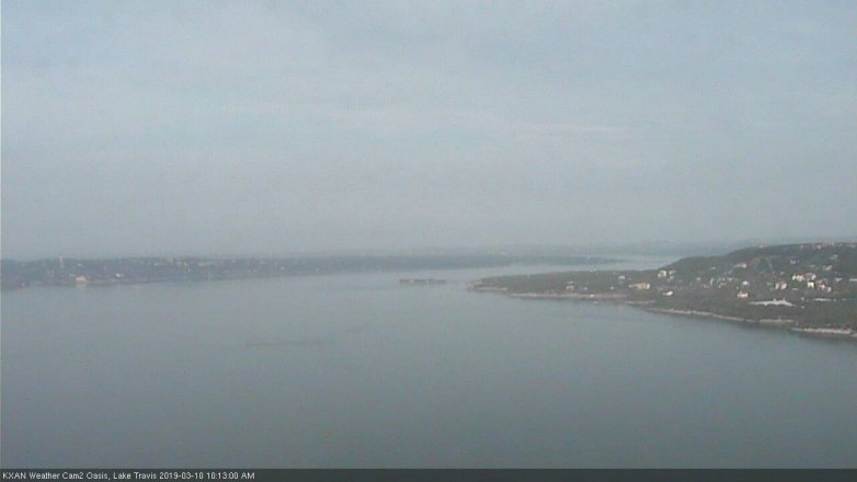 Lake Travis webcam, March 10, 2019 9:15 AM CT