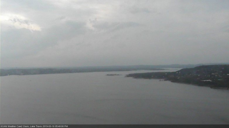 Lake Travis webcam, March 10, 2019 4:50 PM CT