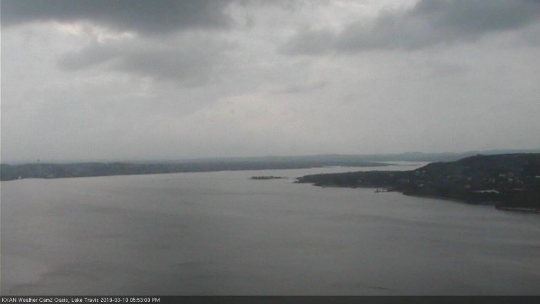 Lake Travis webcam, March 10, 2019 4:55 PM CT