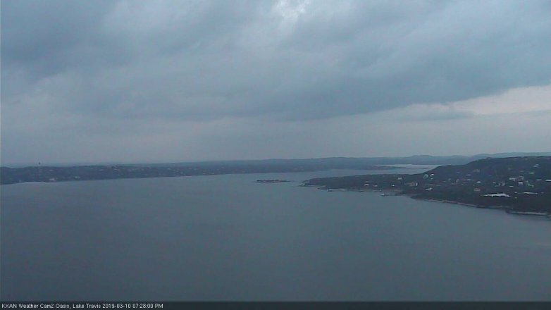 Lake Travis webcam, March 10, 2019 6:30 PM CT