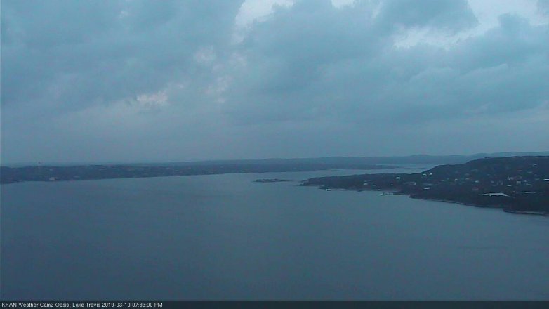 Lake Travis webcam, March 10, 2019 6:35 PM CT