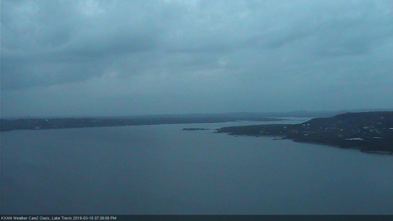 Lake Travis webcam, March 10, 2019 6:40 PM CT
