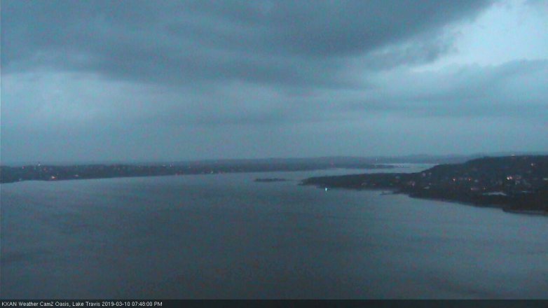 Lake Travis webcam, March 10, 2019 6:50 PM CT