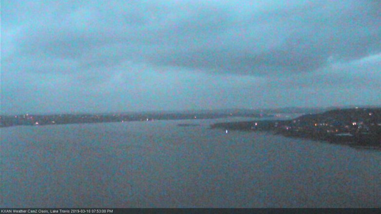 Lake Travis webcam, March 10, 2019 6:55 PM CT