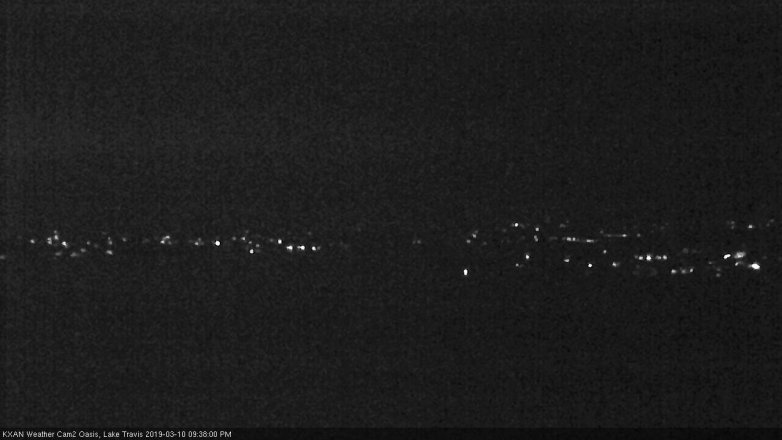 Lake Travis webcam, March 10, 2019 8:40 PM CT