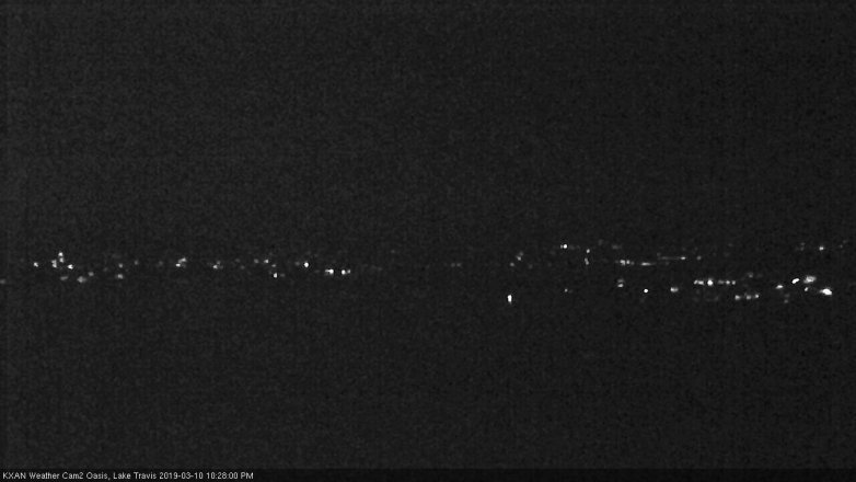 Lake Travis webcam, March 10, 2019 9:30 PM CT